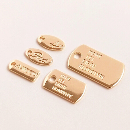 personalized engraved dog tags makers no minimum custom made logo text etched pendants wholesale manufacturers
